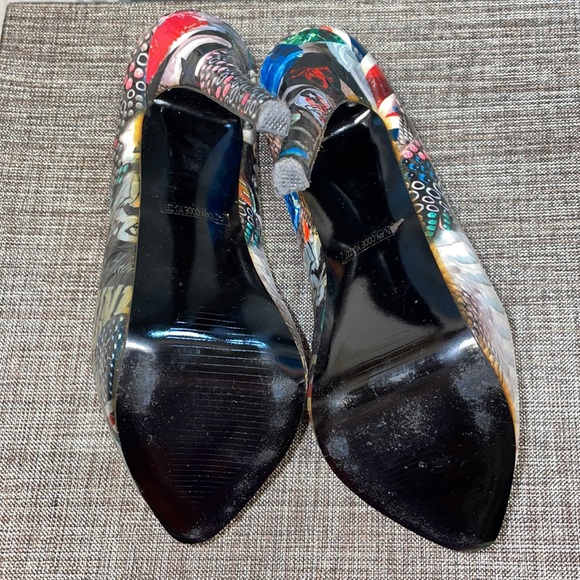 Snake Lip Print Platform Pump Heel - Picture 4 of 4